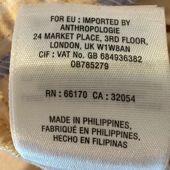 Anthropologie White and Tan Wide Leg Pants - Picture 12 of 12